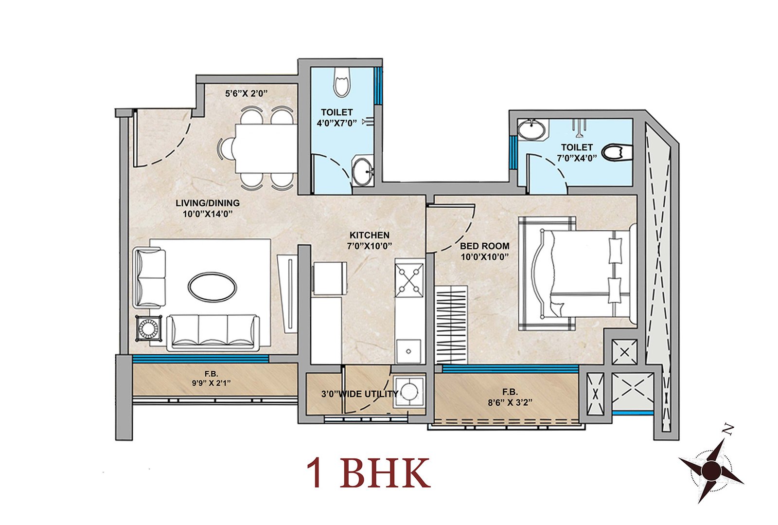 1BHK
